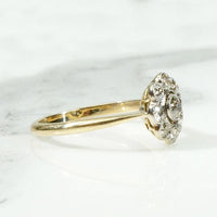 Heavenly Old Mine Diamond Halo Ring in 18ct & Platinum