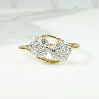 Pretty Posy Toi et Moi Diamond Cluster Ring