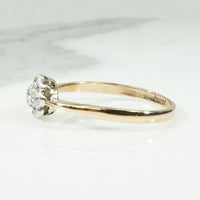 Dainty Diamond Flower 18ct & Platinum Ring
