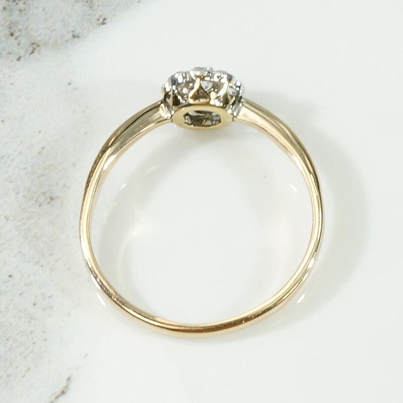 Dainty Diamond Flower 18ct & Platinum Ring