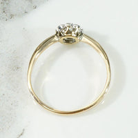 Dainty Diamond Flower 18ct & Platinum Ring