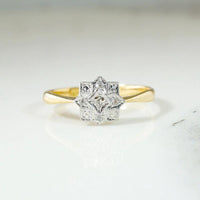 Starry Wind Rose Edwardian Diamond Ring