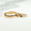 Charming English Rose Gold Heart Padlock Band