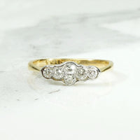 Delicate Edwardian Old Euro Diamond Band