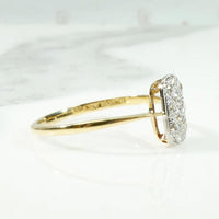 Petite Diamond Cluster Edwardian Panel Ring
