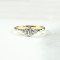 Baby Navette Diamond Ring in Platinum & 18ct
