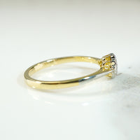 Baby Navette Diamond Ring in Platinum & 18ct