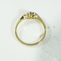 Baby Navette Diamond Ring in Platinum & 18ct