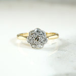 Bright Blossom Antique Diamond Cluster Ring