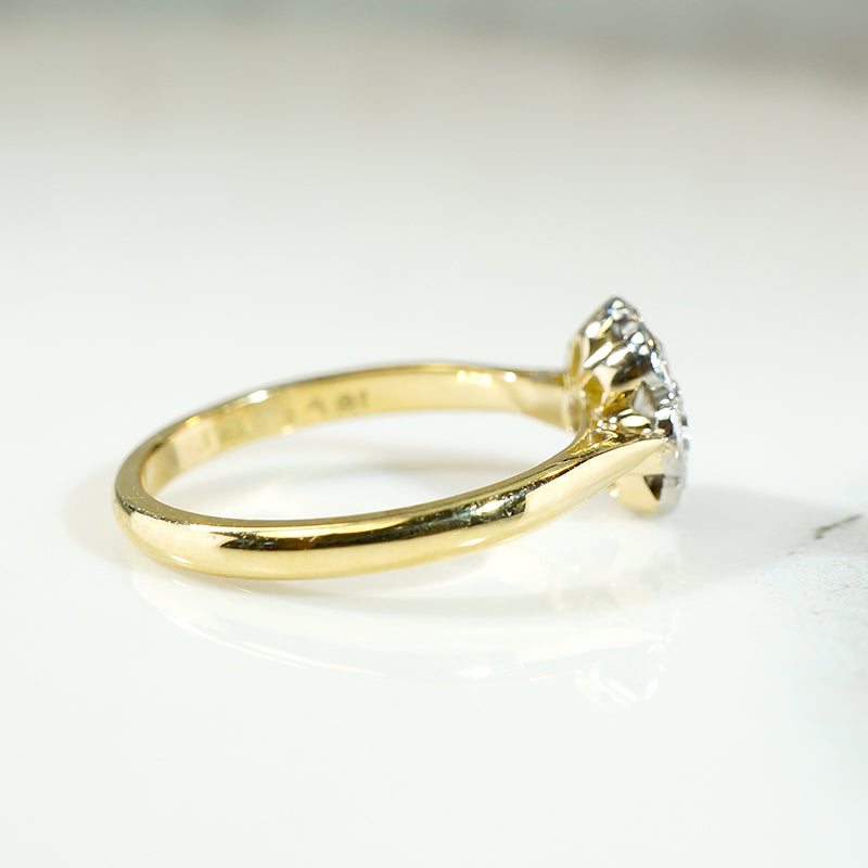 Bright Blossom Antique Diamond Cluster Ring
