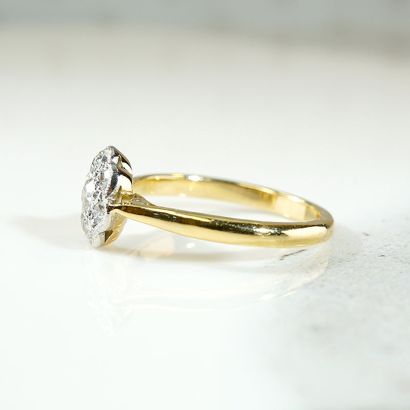 Bright Blossom Antique Diamond Cluster Ring