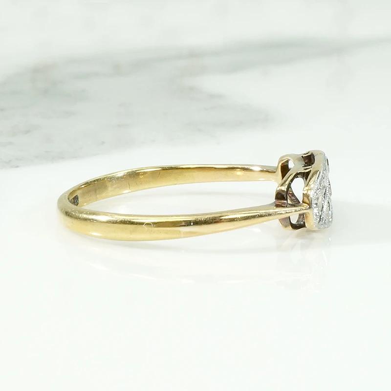 Diagonal Diamond Striped Platinum & 18ct Band