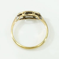 Diagonal Diamond Striped Platinum & 18ct Band