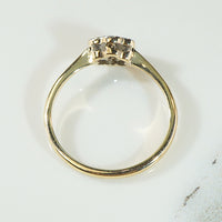 Petite Antique Diamond Cluster Flower Ring