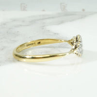 London Scalloped Platinum & 18ct Diamond Ring