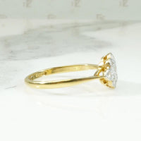 Navette Diamond Cluster 18ct & Platinum Ring