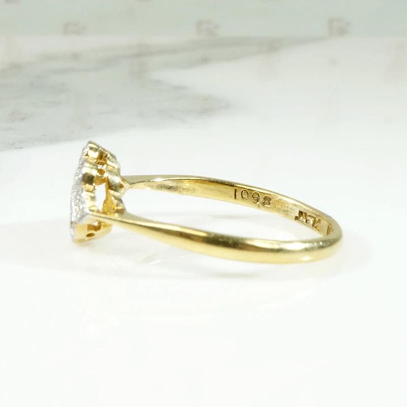 Navette Diamond Cluster 18ct & Platinum Ring
