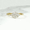 Platinum & 18ct Gold Navette Diamond Cluster Ring