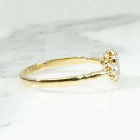 Platinum & 18ct Gold Navette Diamond Cluster Ring