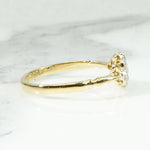 Platinum & 18ct Gold Navette Diamond Cluster Ring