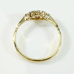 Platinum & 18ct Gold Navette Diamond Cluster Ring