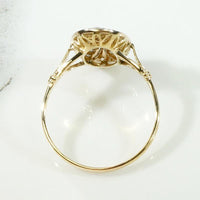 Diamond Spangled 18ct & Platinum Oval Ring