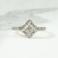 Elegant Platinum & 18ct Diamond Cluster Ring