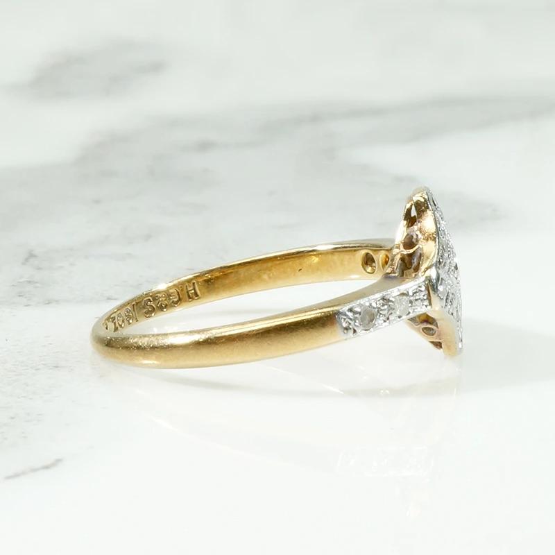 Elegant Platinum & 18ct Diamond Cluster Ring