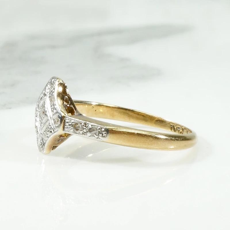 Elegant Platinum & 18ct Diamond Cluster Ring