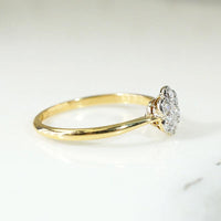 Sweet Little Flower Diamond Ring in Platinum & 18ct