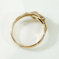 Double Snake Ring with Emerald & Diamond