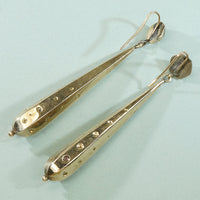 Dimpled Gold 19thc Pendulous Earrings