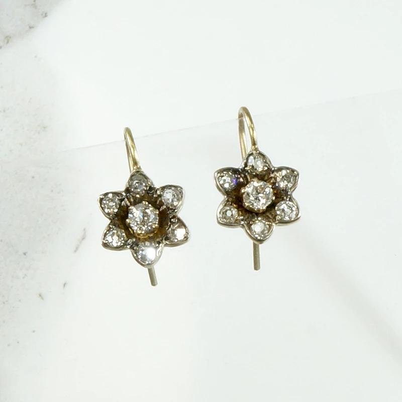 Enchanting Starry Blossom Diamond Earbobs