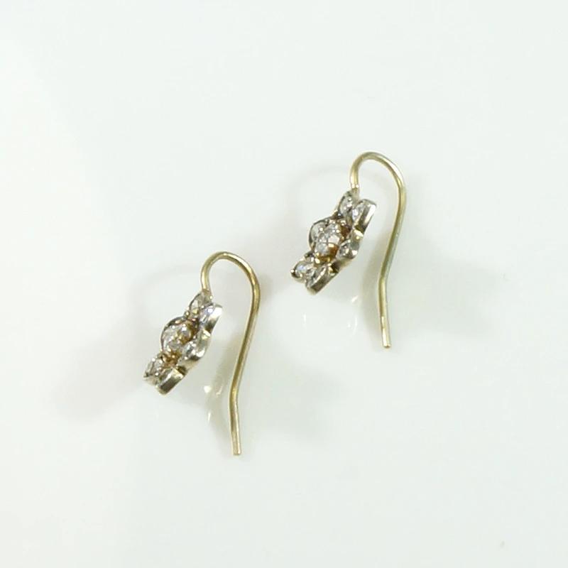 Enchanting Starry Blossom Diamond Earbobs