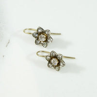 Enchanting Starry Blossom Diamond Earbobs