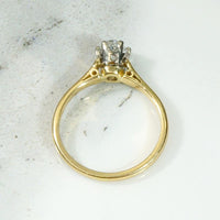 Sparkling Old Mine Cupcake Diamond Solitaire Ring