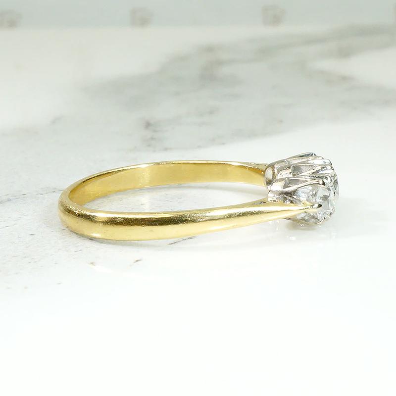 Lovely English Mid Century Diamond Trilogy Ring