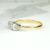 Lovely English Mid Century Diamond Trilogy Ring