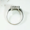 Petite Diamond Spangled Art Deco Square Ring