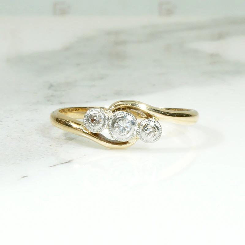 Petite Trilogy Diamond Bypass Ring