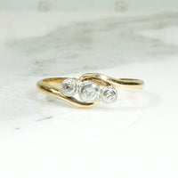 Petite Trilogy Diamond Bypass Ring