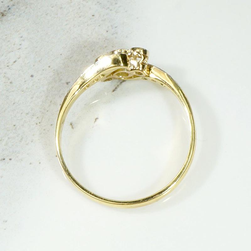 Exquisite Little Diamond Crossover Ring in Platinum & 18ct