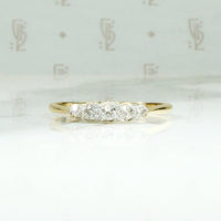 Dainty Edwardian Old Mine Cut Diamond Band