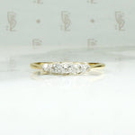 Dainty Edwardian Old Mine Cut Diamond Band