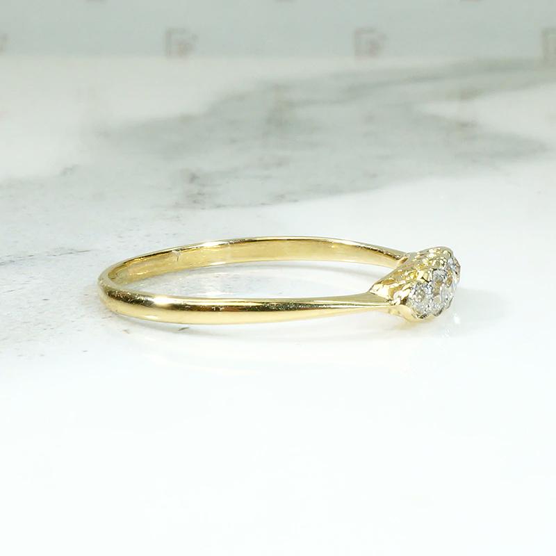 Dainty Edwardian Old Mine Cut Diamond Band