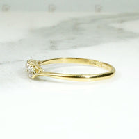 Dainty Edwardian Old Mine Cut Diamond Band