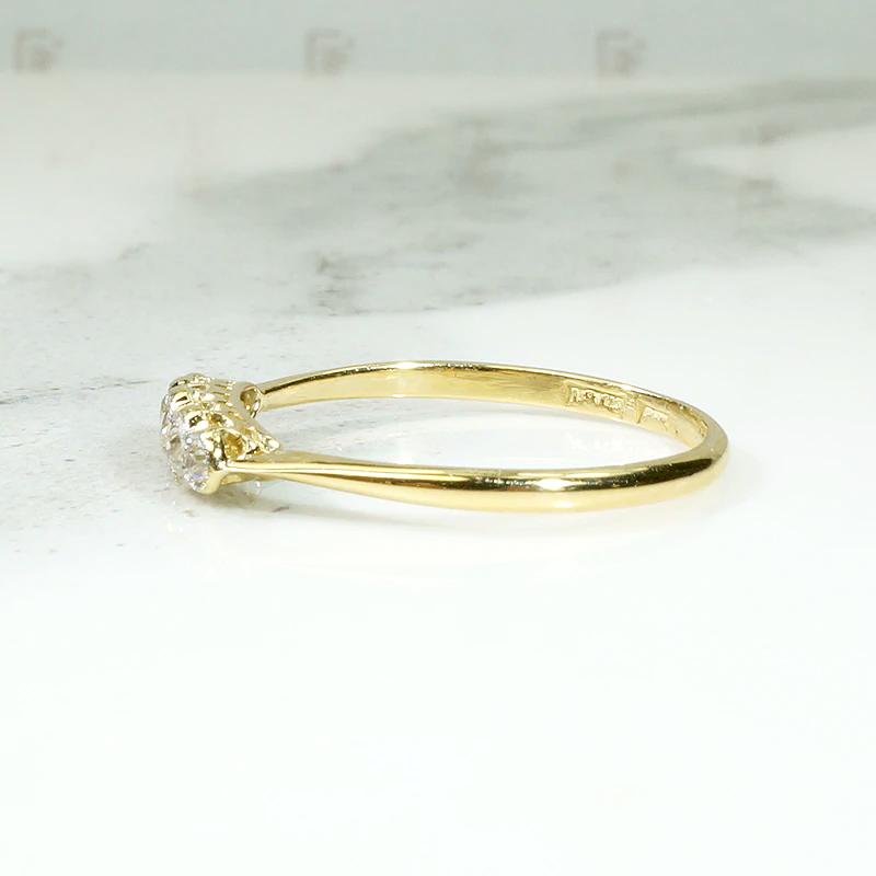 Dainty Edwardian Old Mine Cut Diamond Band