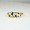Jaunty Sapphire & Diamond Set 18ct Flourish Band