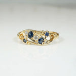 Jaunty Sapphire & Diamond Set 18ct Flourish Band