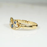 Jaunty Sapphire & Diamond Set 18ct Flourish Band